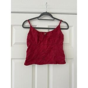 Abercrombie 100% cotton eyelet tank top cami size small